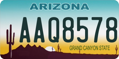 AZ license plate AAQ8578