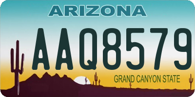 AZ license plate AAQ8579