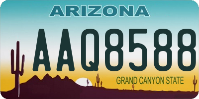 AZ license plate AAQ8588