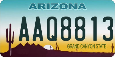 AZ license plate AAQ8813