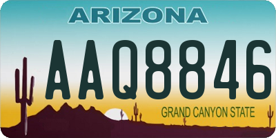 AZ license plate AAQ8846