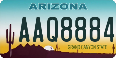 AZ license plate AAQ8884