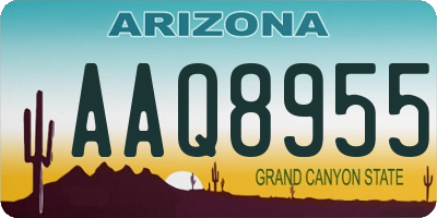 AZ license plate AAQ8955