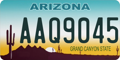 AZ license plate AAQ9045