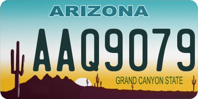 AZ license plate AAQ9079