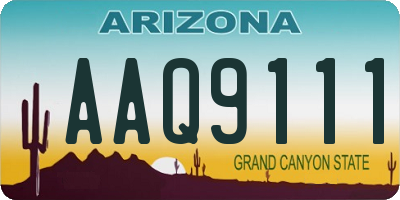 AZ license plate AAQ9111