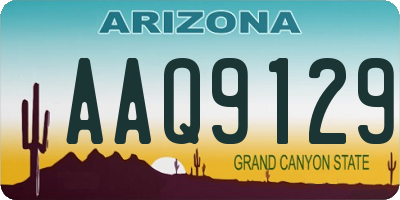 AZ license plate AAQ9129