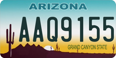 AZ license plate AAQ9155