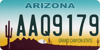 AZ license plate AAQ9179