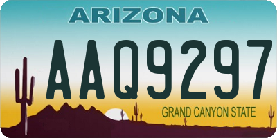AZ license plate AAQ9297