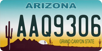 AZ license plate AAQ9306
