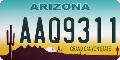 AZ license plate AAQ9311