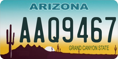 AZ license plate AAQ9467