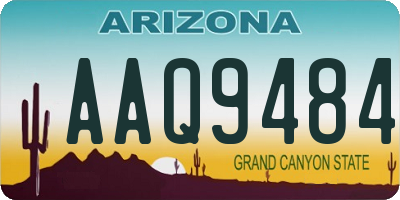 AZ license plate AAQ9484