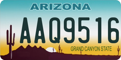 AZ license plate AAQ9516