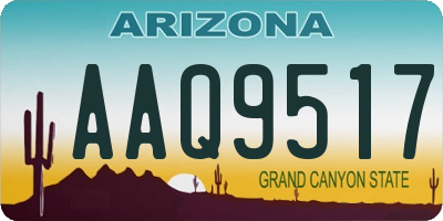 AZ license plate AAQ9517
