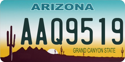 AZ license plate AAQ9519