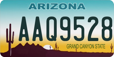 AZ license plate AAQ9528