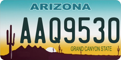 AZ license plate AAQ9530
