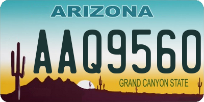 AZ license plate AAQ9560