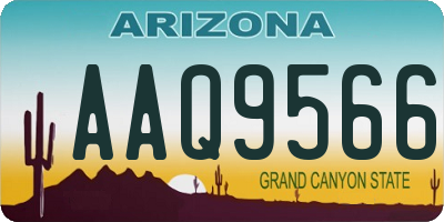 AZ license plate AAQ9566