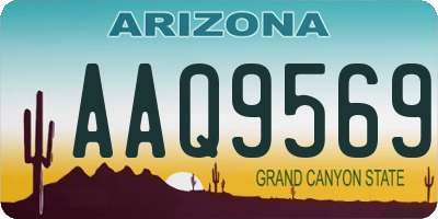 AZ license plate AAQ9569