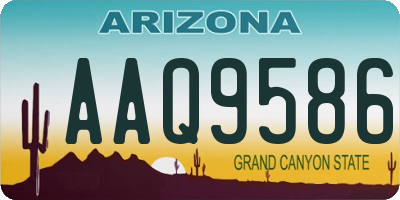 AZ license plate AAQ9586