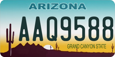 AZ license plate AAQ9588