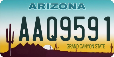 AZ license plate AAQ9591