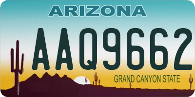 AZ license plate AAQ9662