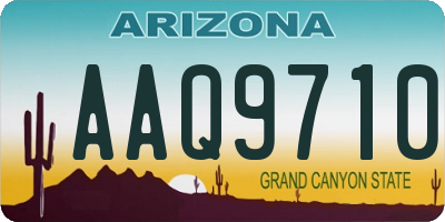 AZ license plate AAQ9710