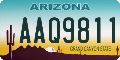 AZ license plate AAQ9811