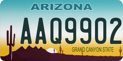 AZ license plate AAQ9902