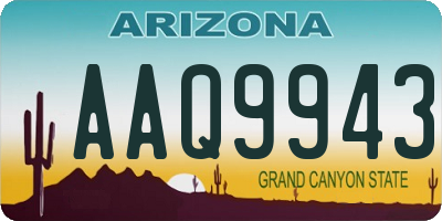 AZ license plate AAQ9943
