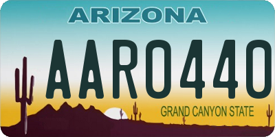 AZ license plate AAR0440