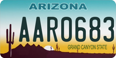 AZ license plate AAR0683
