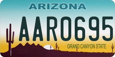 AZ license plate AAR0695