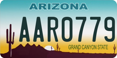 AZ license plate AAR0779
