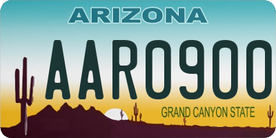 AZ license plate AAR0900