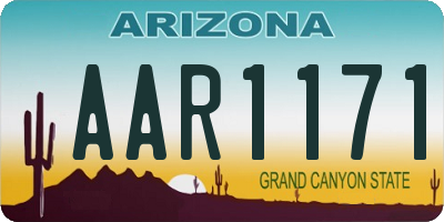 AZ license plate AAR1171