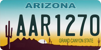 AZ license plate AAR1270