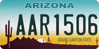 AZ license plate AAR1506