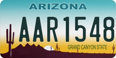 AZ license plate AAR1548
