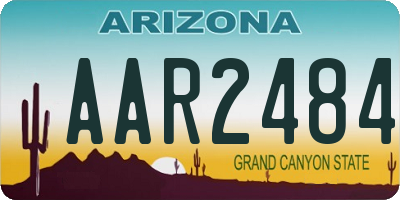 AZ license plate AAR2484