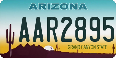 AZ license plate AAR2895