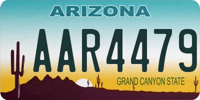 AZ license plate AAR4479