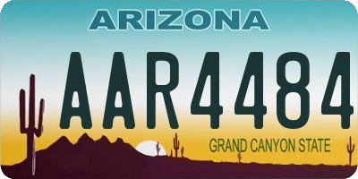 AZ license plate AAR4484