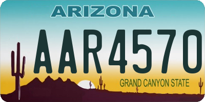 AZ license plate AAR4570