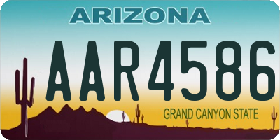 AZ license plate AAR4586