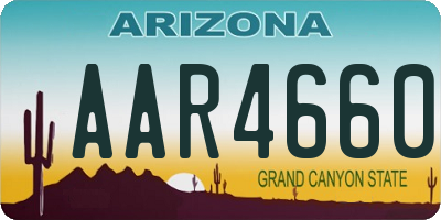 AZ license plate AAR4660